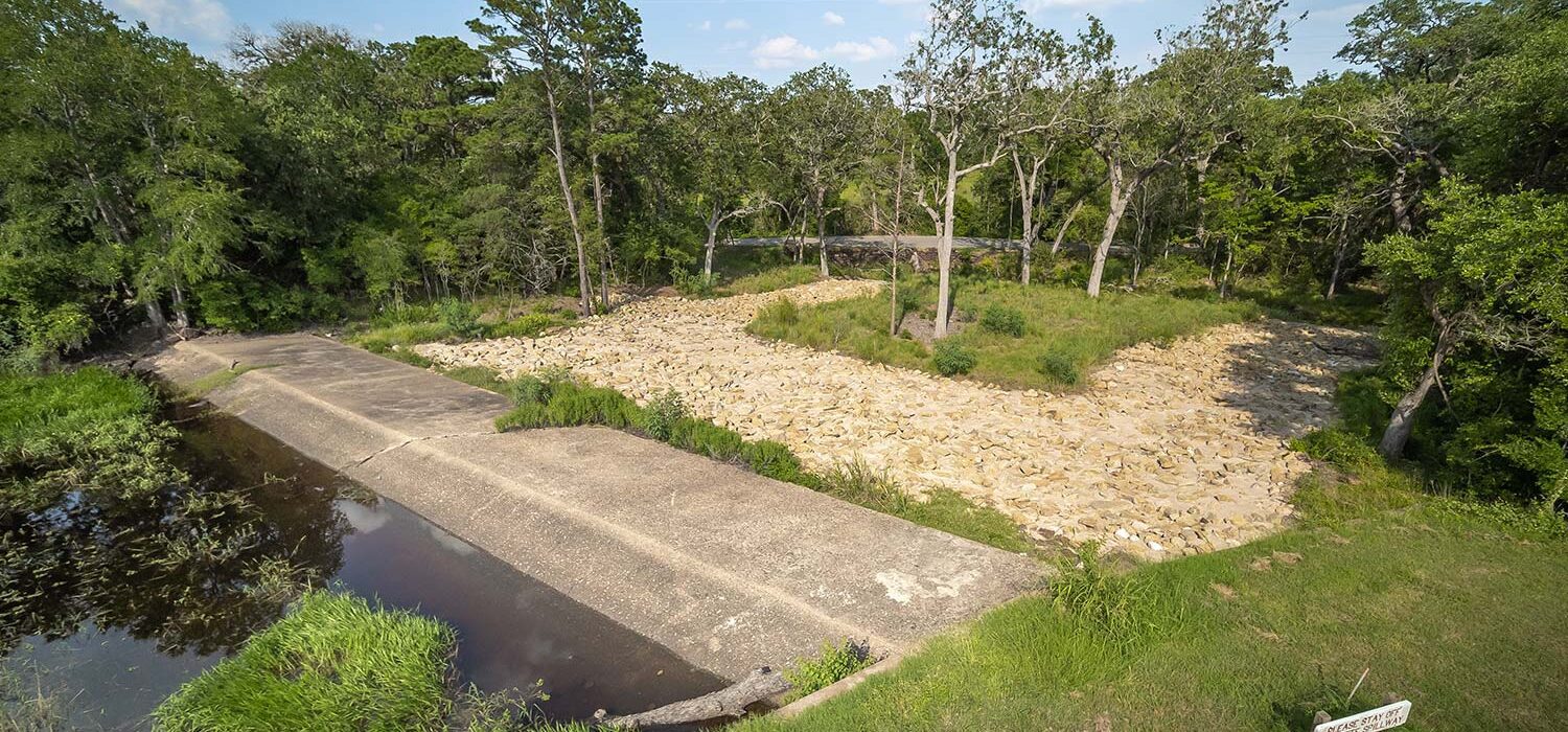 Buescher State Park Dam completed